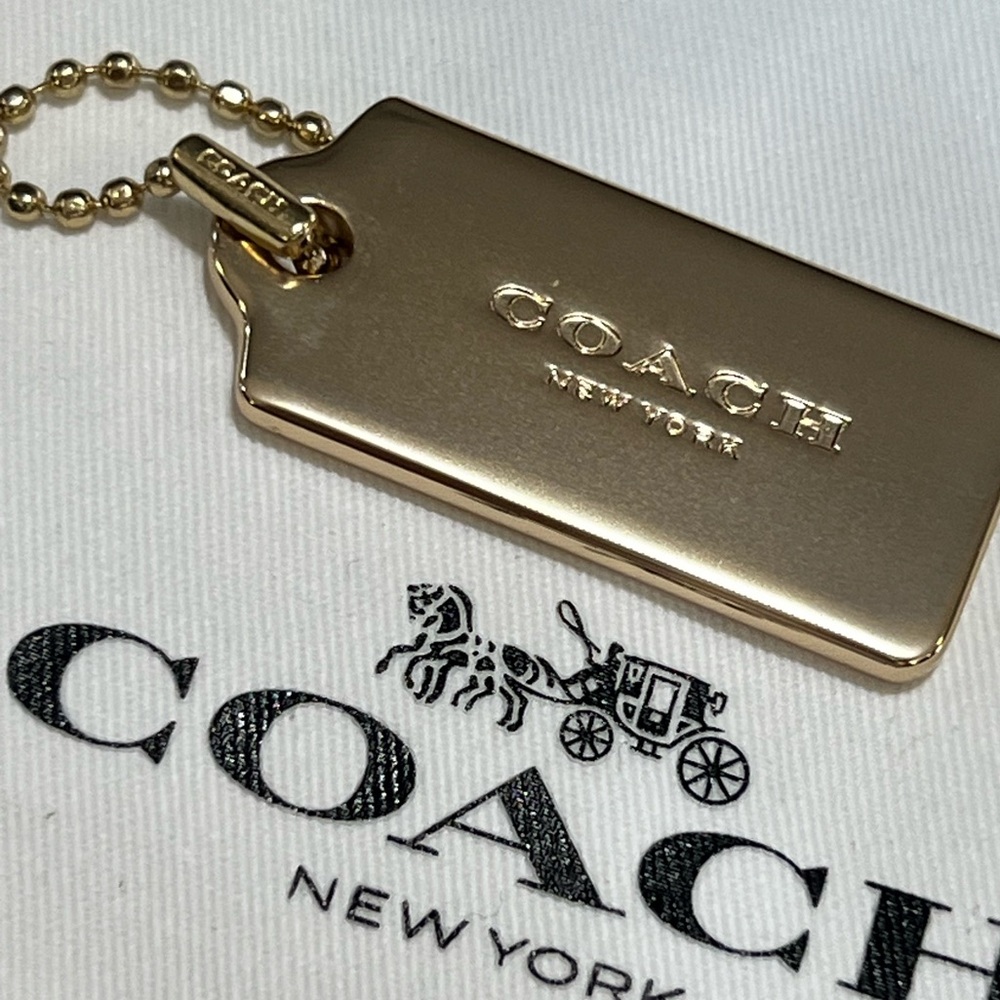 Coach Gold Tag Keychain - Picture 3 of 5